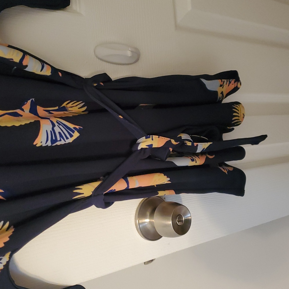Anthropologie Deletta Fly Away Bird Navy Tunic - Picture 10 of 11